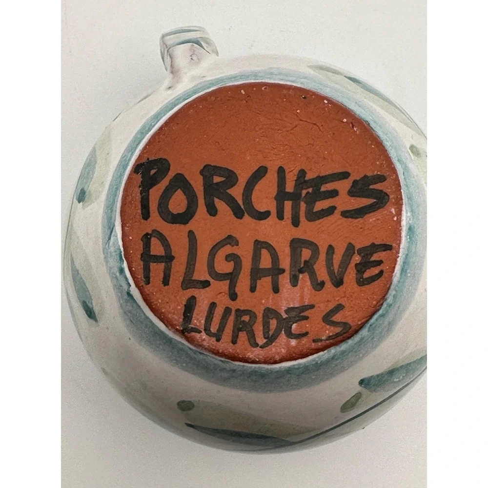 Hand Painted Blue Floral Portuguese Pottery Small Pitcher Creamer